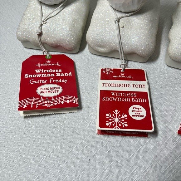 SEE VIDEO! Hallmark Wireless Snowman Band Complete Set Christmas Music & Motion - Picture 6 of 9
